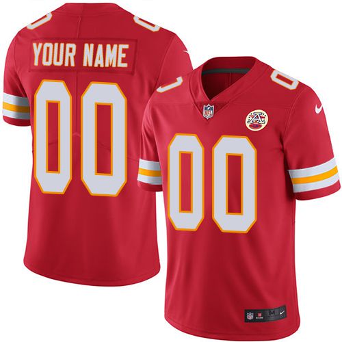 2019 NFL Youth Nike Kansas City Chiefs Home Red Customized Vapor jersey